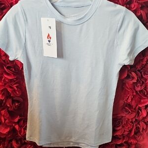 Liberty Pro NWT Girls Light Blue Active Short Sleeve T-Shirt Size Small